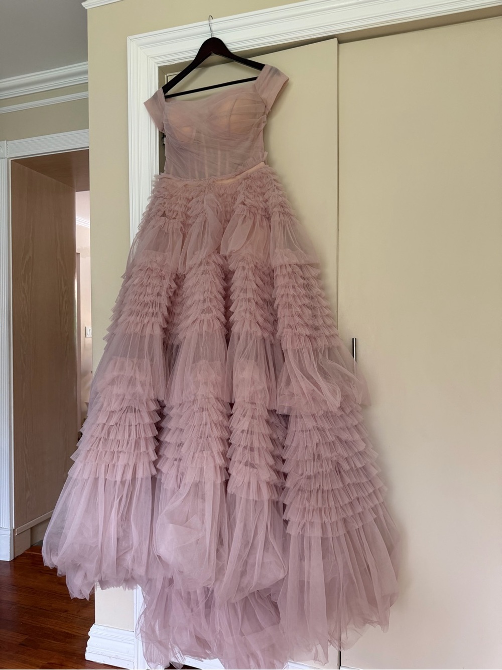 Milla Nova Misty Rose Blush Pink Corset Dress NWT